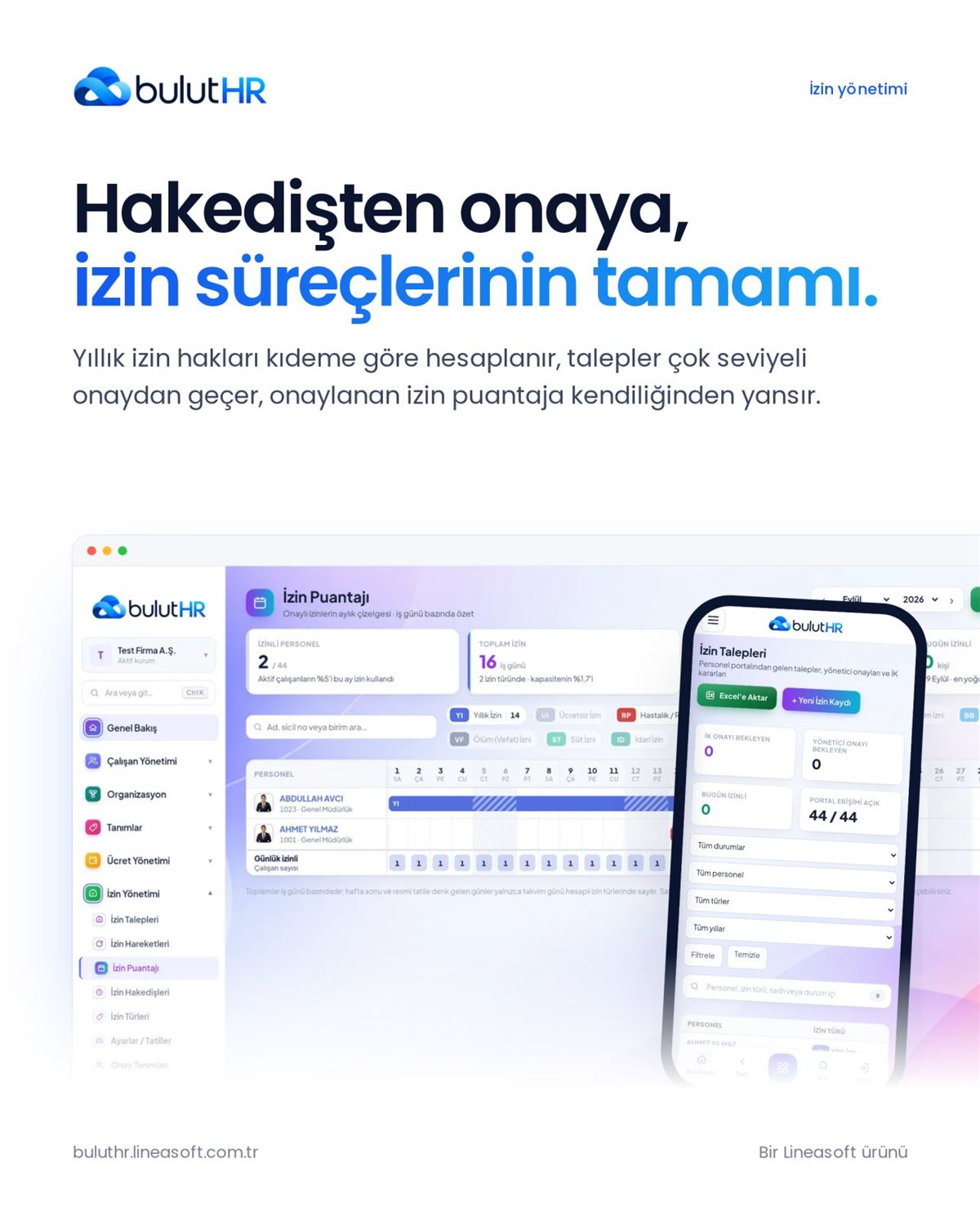 Bulut HR raporlama ekranı
