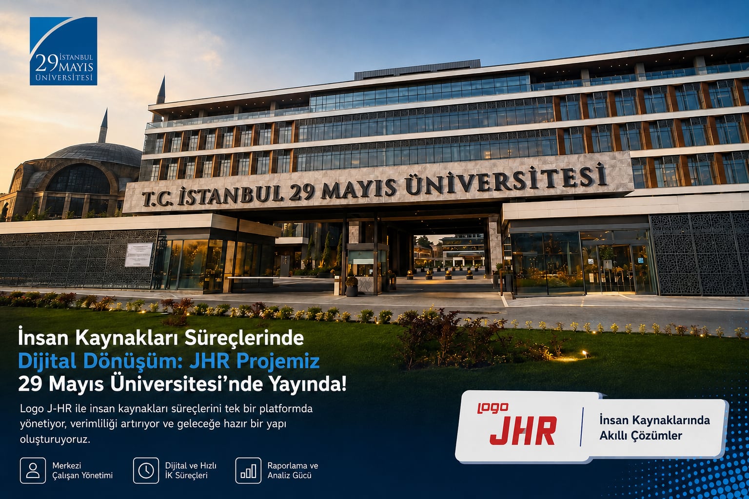 İstanbul 29 Mayıs Üniversitesi Logo JHR projesi